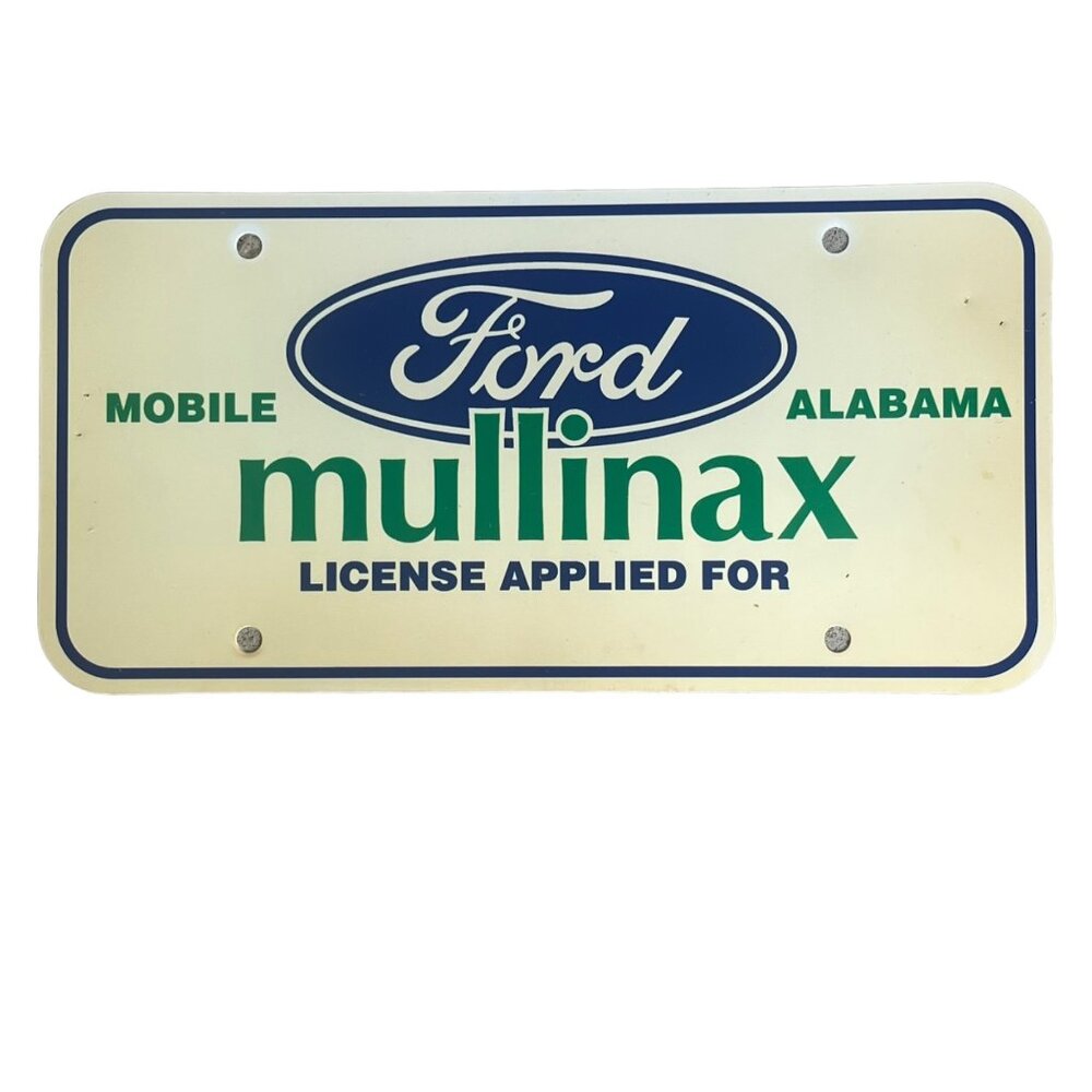 Ford Mullinax Dealership Booster License Plate Mobile AL PLASTIC